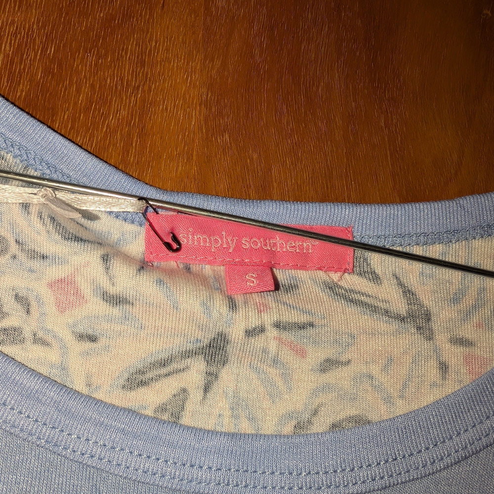 Simply Southern Palm Leaf Pink Flamingo Tank Top NWT - Picture 7 of 9